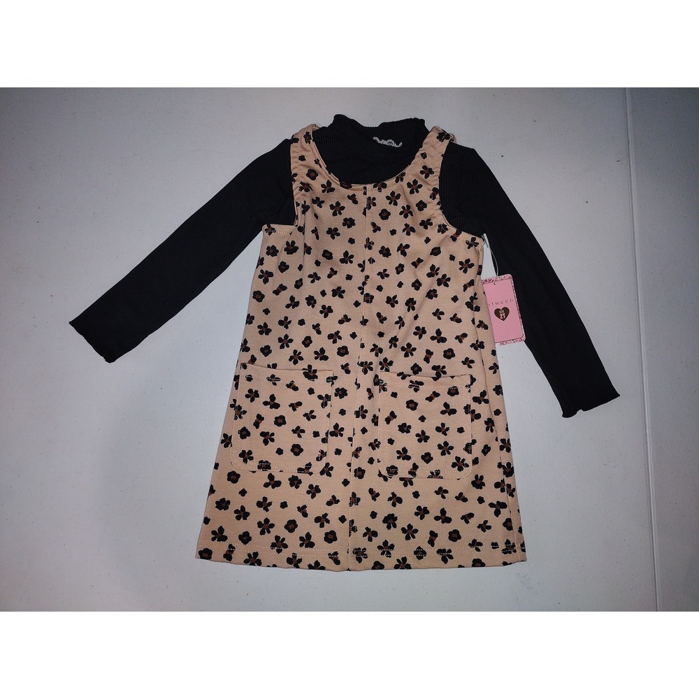 Btween Girls‎ Outfit Set Dress with Long Sleeve Top Size 2T Floral